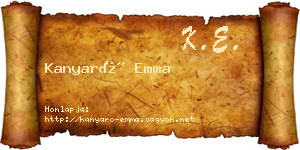 Kanyaró Emma névjegykártya